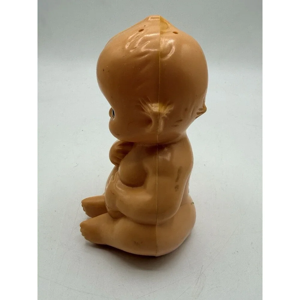 Vintage JSNY Cupie Doll Plastic Baby Powder Dispenser Shaker Hong Kong 5.5”